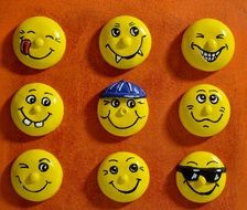 different yellow smileys