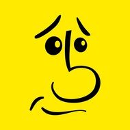 emoticon on a yellow background