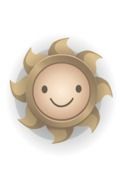 Yellow smiling sun as an illustration