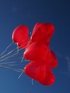 balloons in the shape of a heart for the celebration
