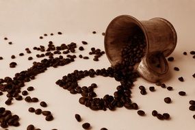 coffee bean heart