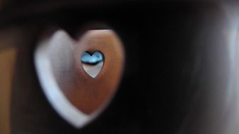 wood heart with hole