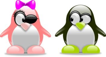 penguins art amorous love tux