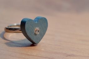 ring with a heart