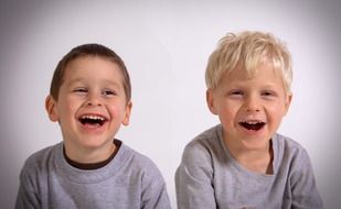 portrait of happy boys