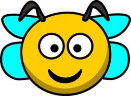 bee smile cartoon drawing