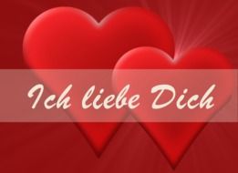 romantic inscription for valentine's day ich liebe dich