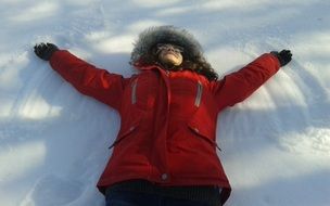 girl on the snow