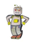 the robot love eyes cartoon drawing