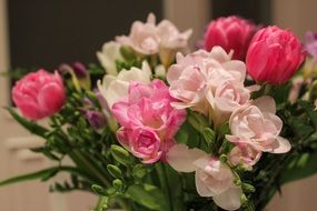 freesia spring flowers bouquet