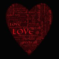card with heart of love