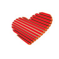 abstract love heart cut into stripes