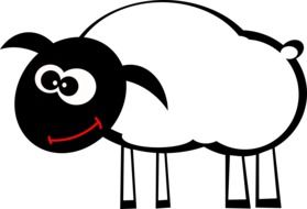 painted cartoon sheep