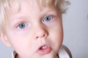 portrait of a blond boy