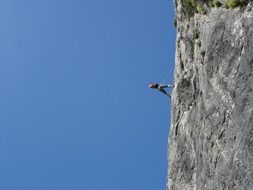 rock climber on the rock