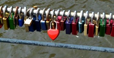 colorful padlocks of lovers