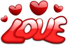 love texy and hearts drawing