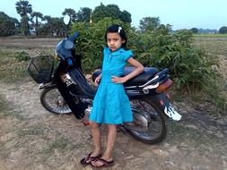 Young Girl and bike