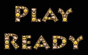 play ready text drawing