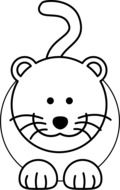 cute cat face drawing