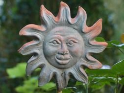 Ceramic decor in the park