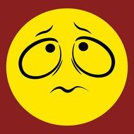 unhappy yellow emoticon