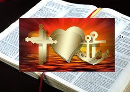 cross and heart anchor