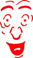 face red surprised drawing