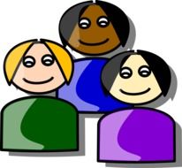 Group of the three women clipart