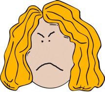 angry girl face drawing