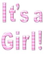 it's a girl pink text drawing