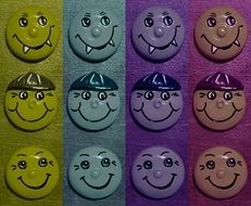 funny colored smilies