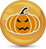 icon with a drawn pumpkin