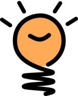 smiling lamp, idea icon