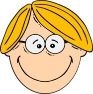 Clip art of blonde boy