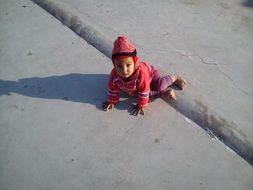 Happy smiling child outdoors
