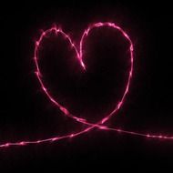 Pink neon heart