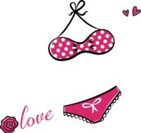 pink beach swimsuit