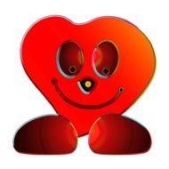 Smiling heart as a clipart