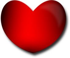 painted red romantic heart