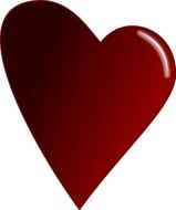 dark red heart of love for valentine romance