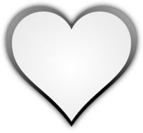 white loving heart