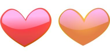 hearts glossy drawing