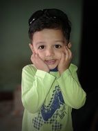 strikingly beautiful cute child
