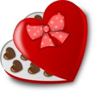 heart shaped candy box