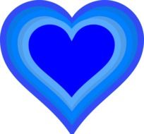 blue heart drawing