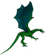 drawing of flying dragon with wings