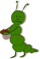 painted green caterpillar with a soccer ball