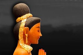 Shiva statuette close up