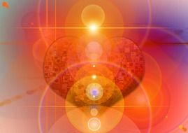 orange abstract romantic wallpaper